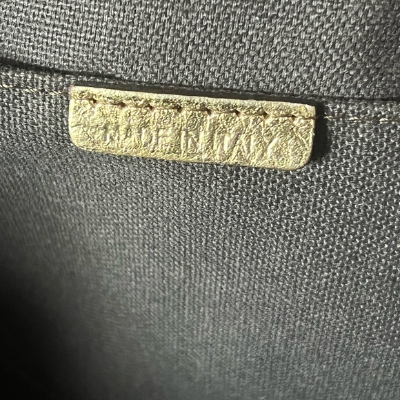 *AUTHENTIC BURBERRY* Gold/Beige Haymarket Check PVC and Leather Thornley Satchel - Picture 15 of 15